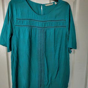 Soft Surroundings‎ S/S teal tunic Size M
